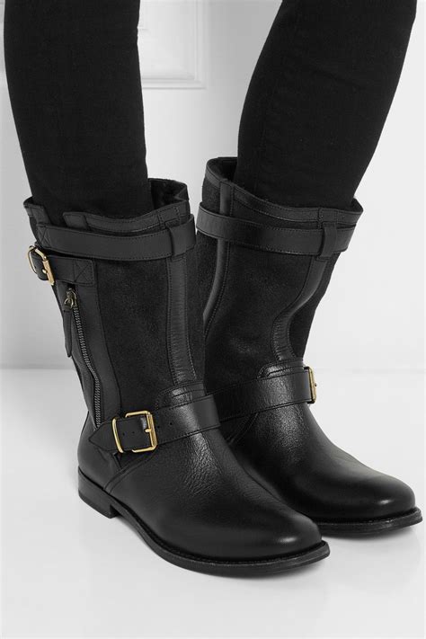 burberry black biker boots|burberry boots nordstrom.